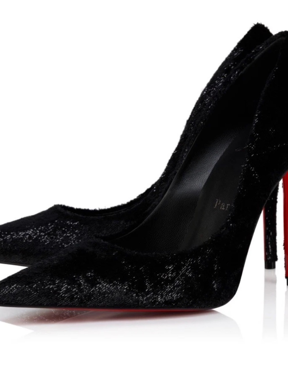 Christian Louboutin black velvet pumps EUR SIZE 39
